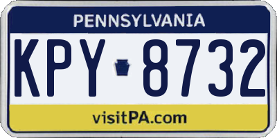 PA license plate KPY8732
