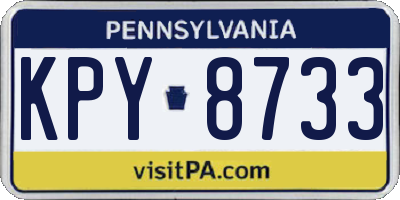 PA license plate KPY8733