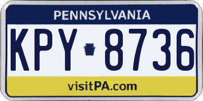 PA license plate KPY8736