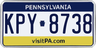 PA license plate KPY8738