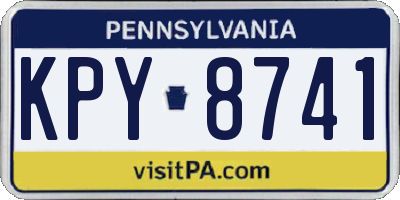 PA license plate KPY8741