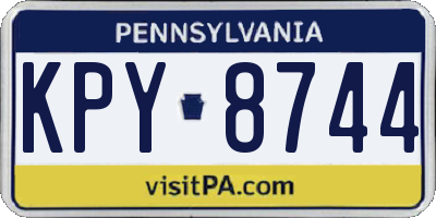 PA license plate KPY8744