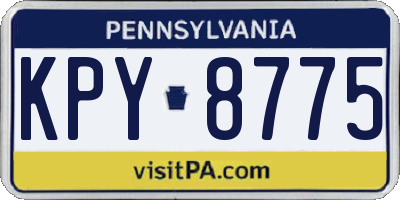 PA license plate KPY8775