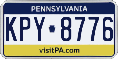 PA license plate KPY8776