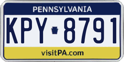PA license plate KPY8791