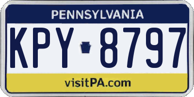 PA license plate KPY8797
