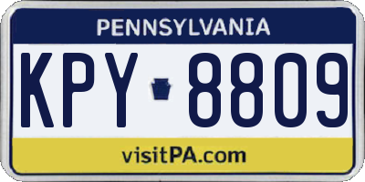 PA license plate KPY8809