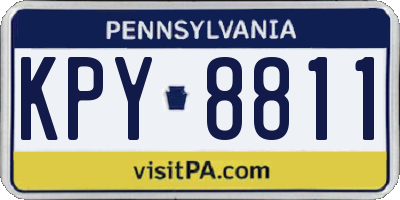PA license plate KPY8811