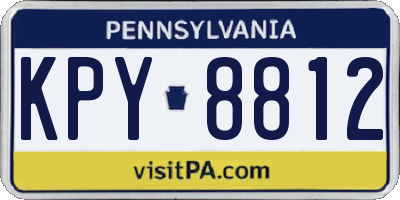 PA license plate KPY8812