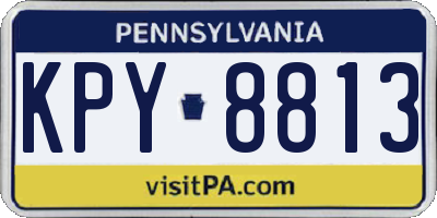 PA license plate KPY8813