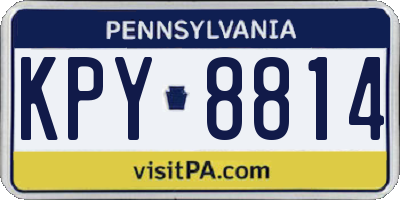 PA license plate KPY8814