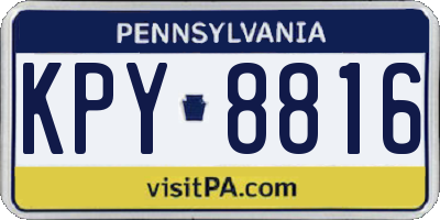 PA license plate KPY8816