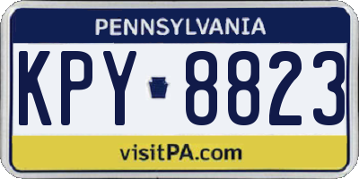 PA license plate KPY8823