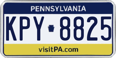 PA license plate KPY8825