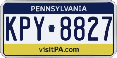 PA license plate KPY8827