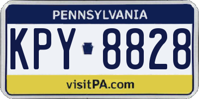 PA license plate KPY8828