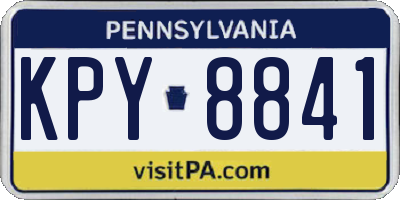 PA license plate KPY8841