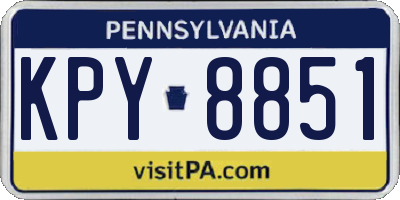 PA license plate KPY8851