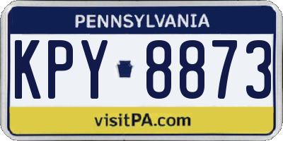 PA license plate KPY8873