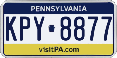 PA license plate KPY8877