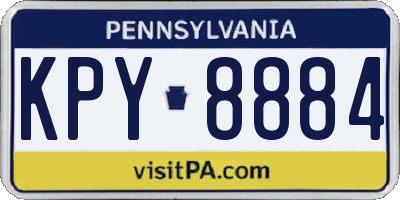 PA license plate KPY8884