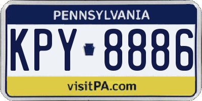 PA license plate KPY8886