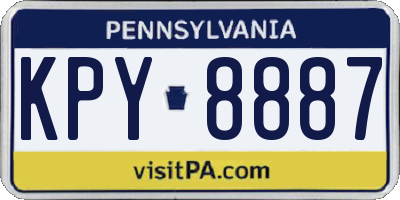 PA license plate KPY8887