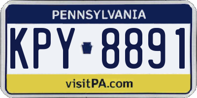 PA license plate KPY8891