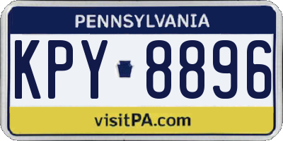 PA license plate KPY8896