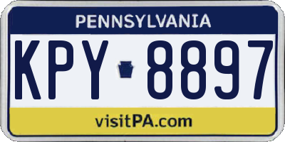PA license plate KPY8897
