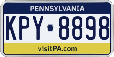 PA license plate KPY8898