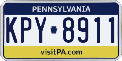 PA license plate KPY8911