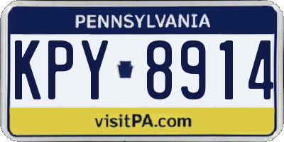 PA license plate KPY8914