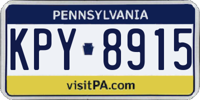 PA license plate KPY8915