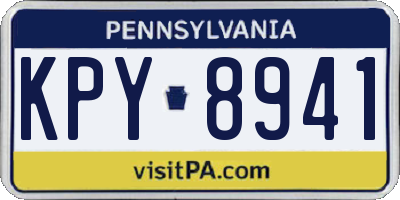 PA license plate KPY8941