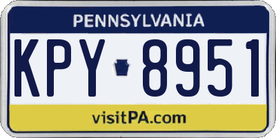 PA license plate KPY8951