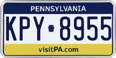 PA license plate KPY8955