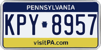 PA license plate KPY8957