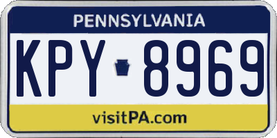 PA license plate KPY8969