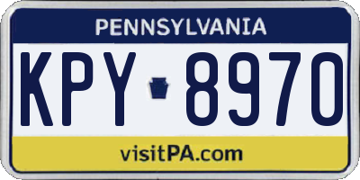 PA license plate KPY8970