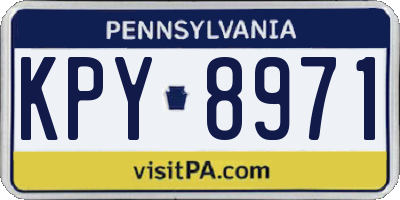 PA license plate KPY8971