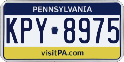 PA license plate KPY8975