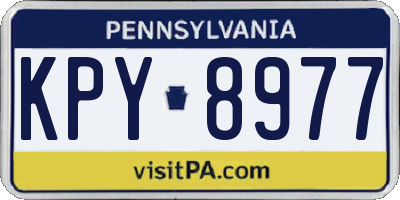 PA license plate KPY8977