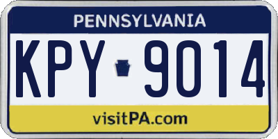 PA license plate KPY9014