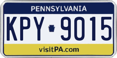 PA license plate KPY9015