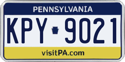 PA license plate KPY9021