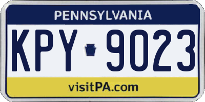 PA license plate KPY9023
