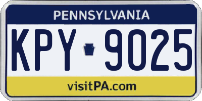 PA license plate KPY9025