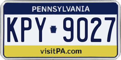 PA license plate KPY9027