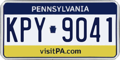 PA license plate KPY9041